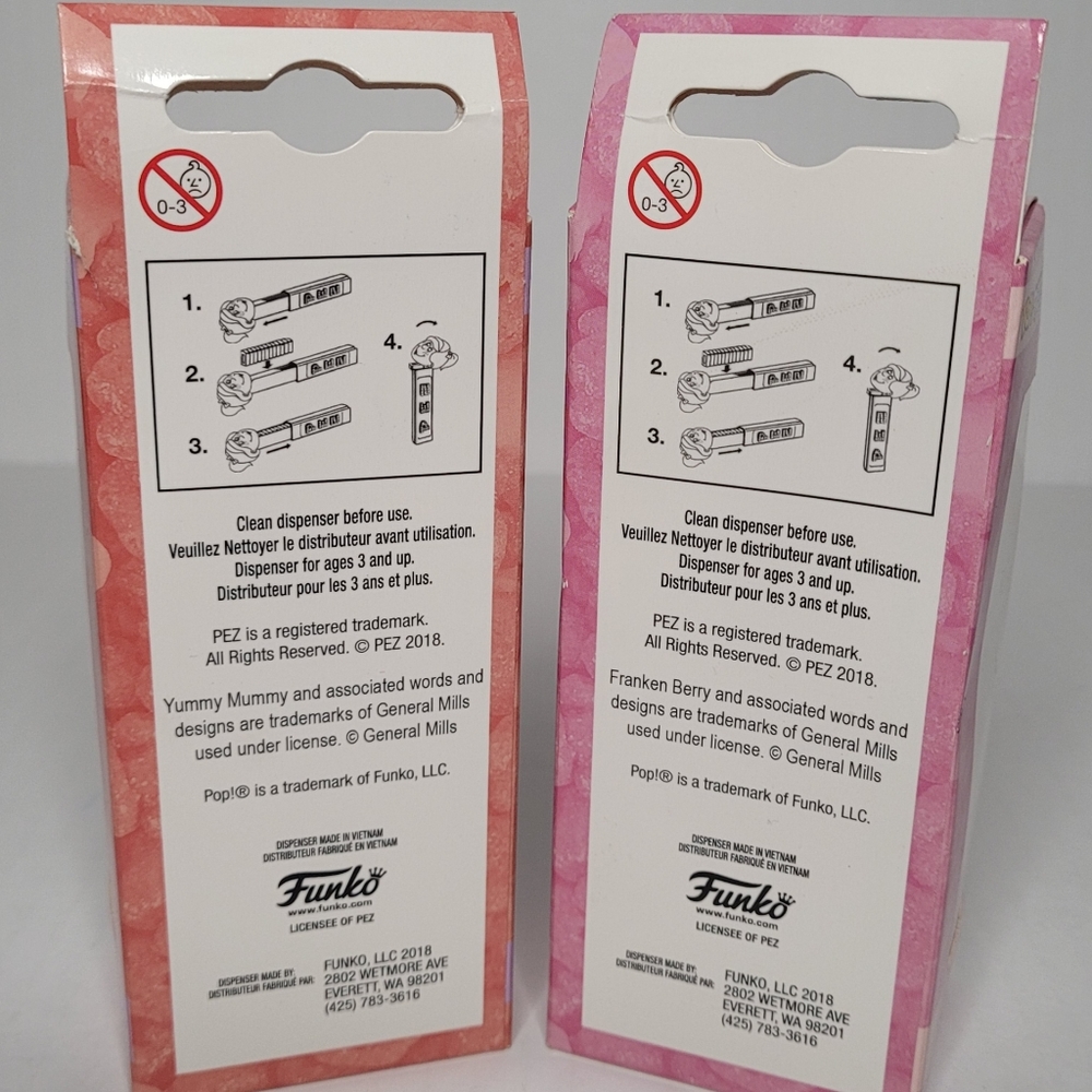 Funko Pop Pez Breakfast Cereal Lot Of 2 Franken Berry and Yummy Mummy - Picture 2 of 3